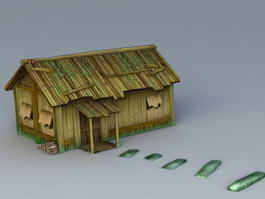 Old Abandoned Cabin 3d model preview