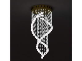Spiral Crystal Chandelier 3d preview