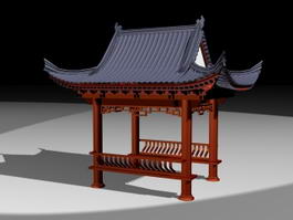 Chinese Style Gazebo 3d model preview