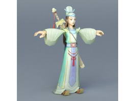 Anime Chinese Swordsman 3d model preview