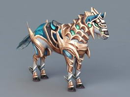 Armored War Horse 3d model preview