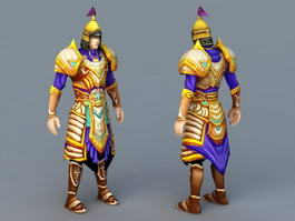 Anime Chinese Warlord 3d model preview