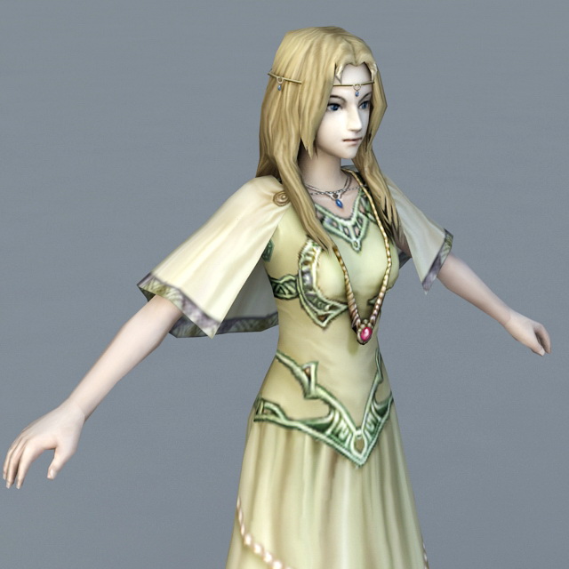 Young Medieval Princess 3d rendering