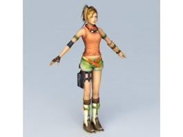 Final Fantasy Female Character 3d preview