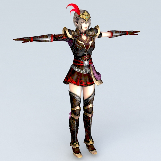 Dynasty Warriors Girl 3d rendering