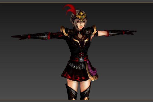 Dynasty Warriors Girl 3d rendering