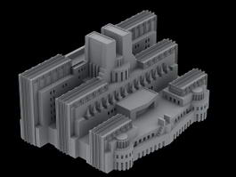 SIS Building in London 3d model preview