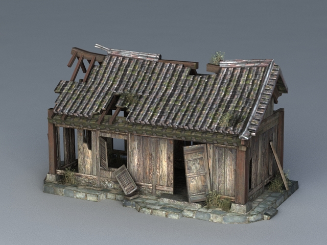 Broken House 3d rendering