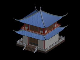 Korean Pagoda Architecture 3d model preview