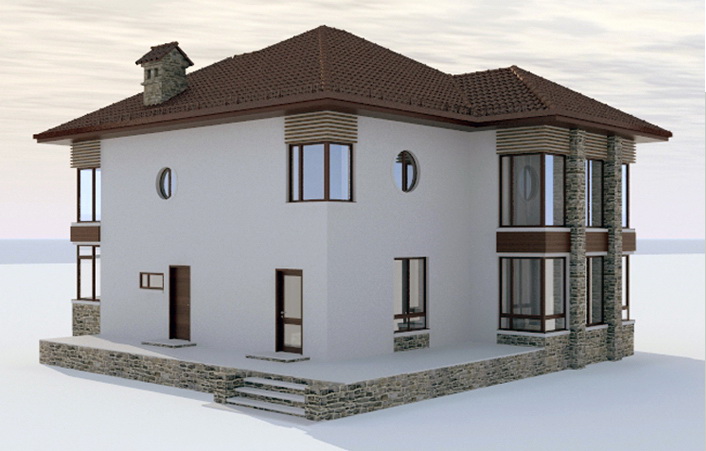 Villa House Design 3d rendering