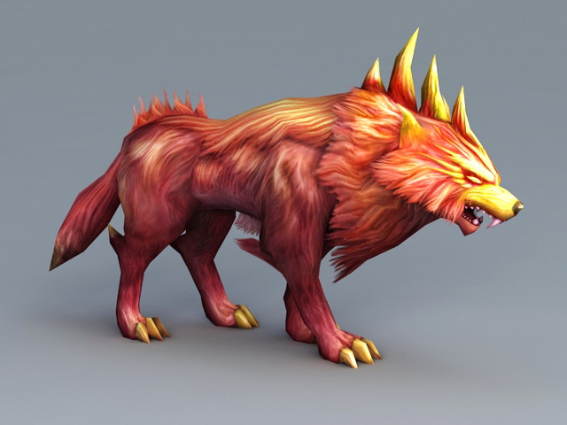 Anime Dog Demon 3d model 3ds Max files free download