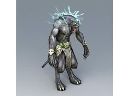 Humanoid Panther 3d model preview