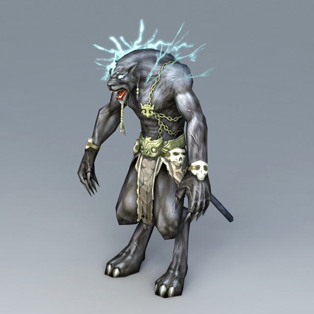 Humanoid Panther 3d model 3ds Max files free download