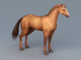 Chestnut Horse 3d model preview