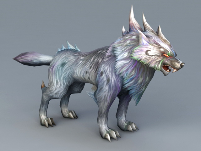 Magic Wolf 3d model 3ds Max files free download modeling