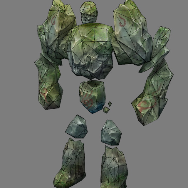 Rock Golem 3d rendering