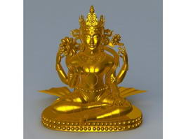 Thai Religious Statue 3d model preview