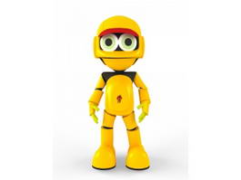 Animated Yellow Robot 3d model preview