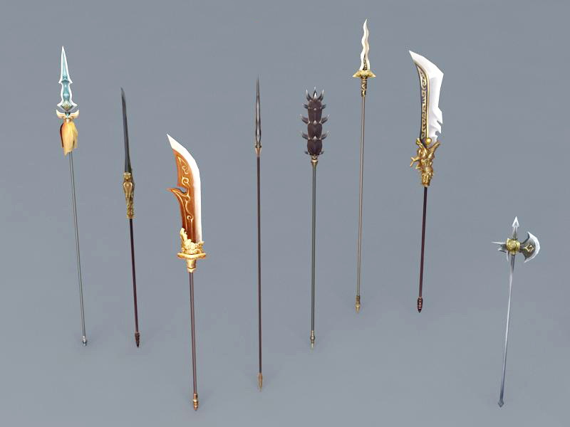 Medieval Weapon Collection 3d rendering