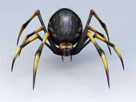 Black Yellow Spider 3d model 3ds Max files free download - CadNav