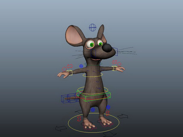 Mouse Cartoon Character 3d rendering