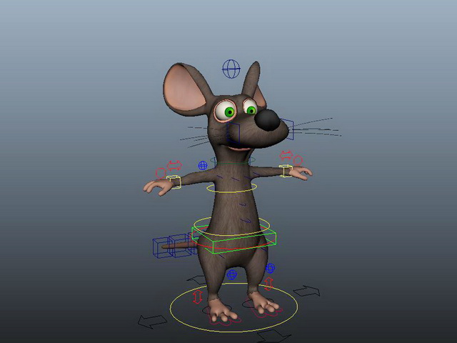 Mouse Cartoon Character 3d model Maya files free download - modeling