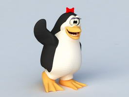 Penguin Cartoon Character 3d model preview