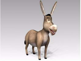Cartoon Donkey Character 3d model preview