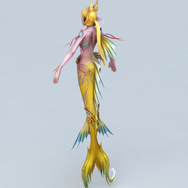 Siren Mermaid 3d rendering