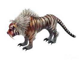 Mythical Tiger 3d model preview