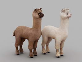 Cute Alpaca 3d model preview