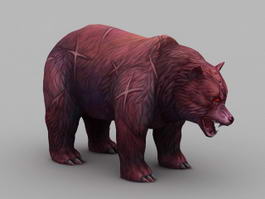 Red Bear 3d model preview