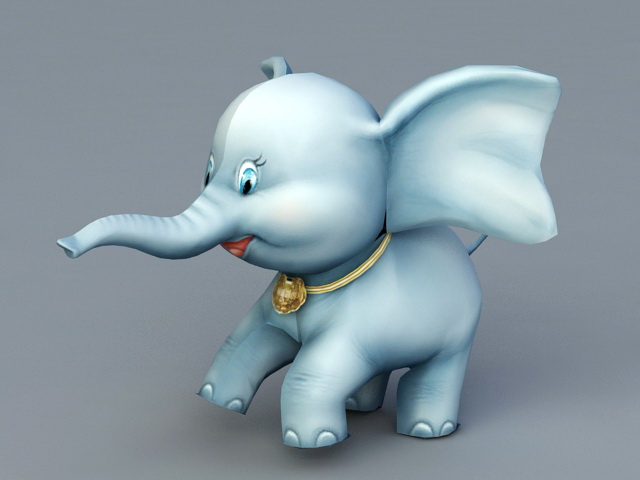 Elephant Cartoon 3d model - CadNav