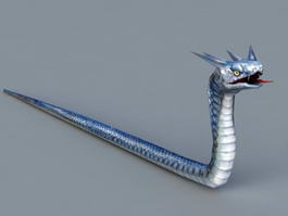 Python Snake Cartoon 3d model preview