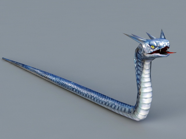 Python Snake Cartoon 3d rendering