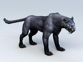 Black Panther Animal 3d model preview