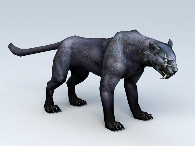 Black Panther Animal 3d model 3ds Max files free download 