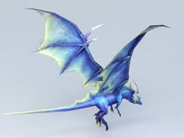 Blue Fairy Dragon 3d model preview