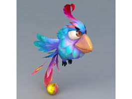 Blue Bird Cartoon 3d model preview