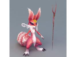 Fox Anthropomorphic Wizard 3d model preview
