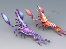 Clawed Lobsters 3d model preview