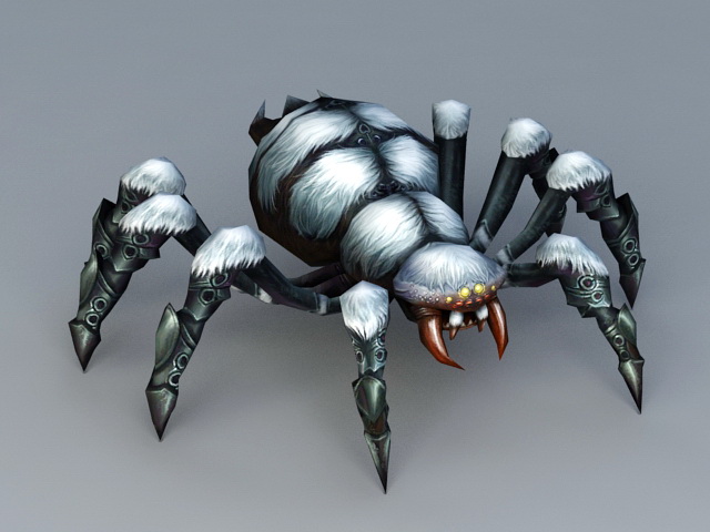 Snow Spider 3d rendering