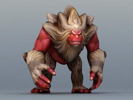Red Ape Beast 3d model preview