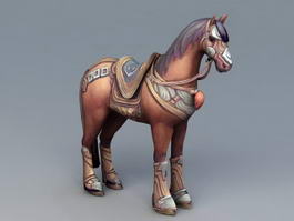 Ancient Battle Horse 3d model preview