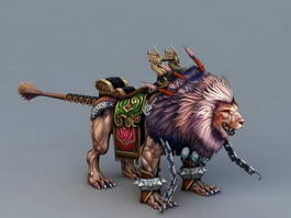 Lion Mount 3d model preview