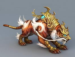 Armored Tiger Mount 3d model preview