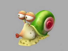 Animated Cartoon Snail 3d preview