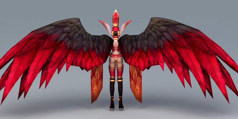 Beautiful Warrior Angel 3d rendering