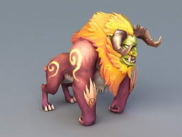 Chinese Nian Monster 3d model preview