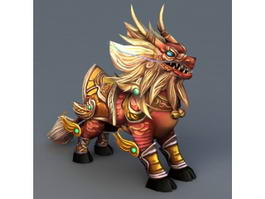 Japanese Mythical Creature Qilin 3d model preview